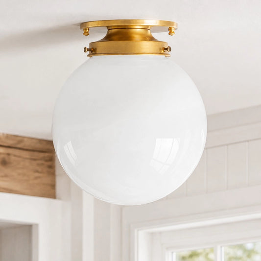 Volker Modern Opal Globe Ceiling Light