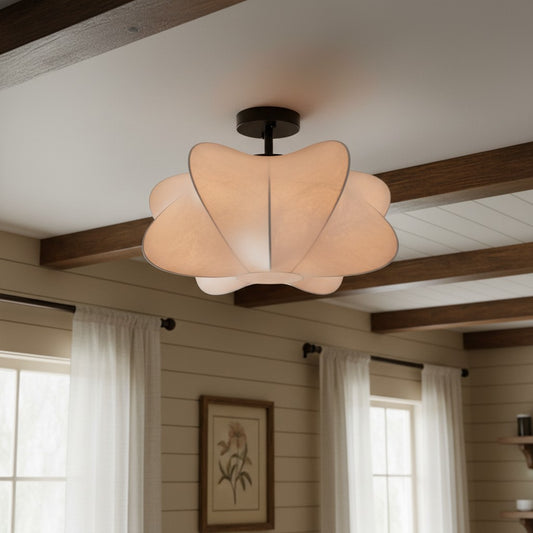 Wabi Sabi White Silkworm Cocoon Ceiling Light