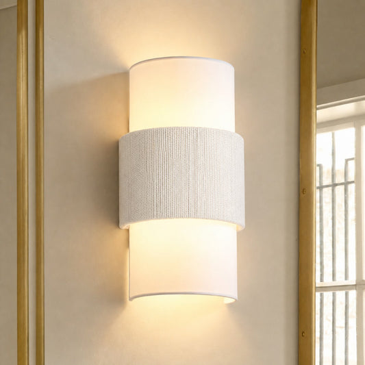 Walcker Nordic Minimalist Linen Cylindrical Wall Light