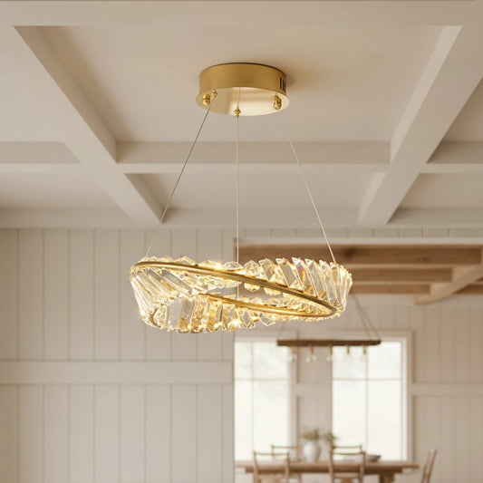 Wave Circle Crystal Chandelier