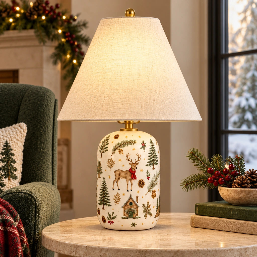 Woodland Reindeer finish table lamp