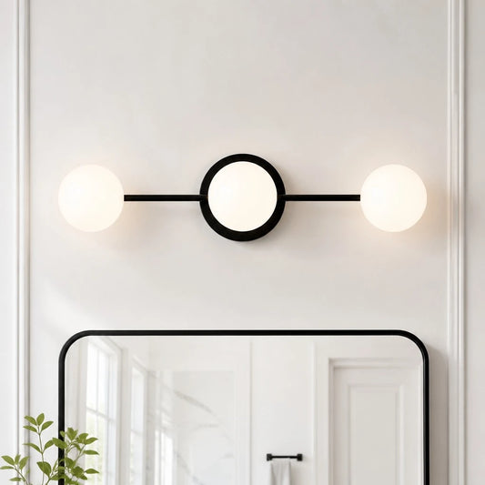 Wrenn Modern Minimalist Globe Glass 3-Light Wall Sconce