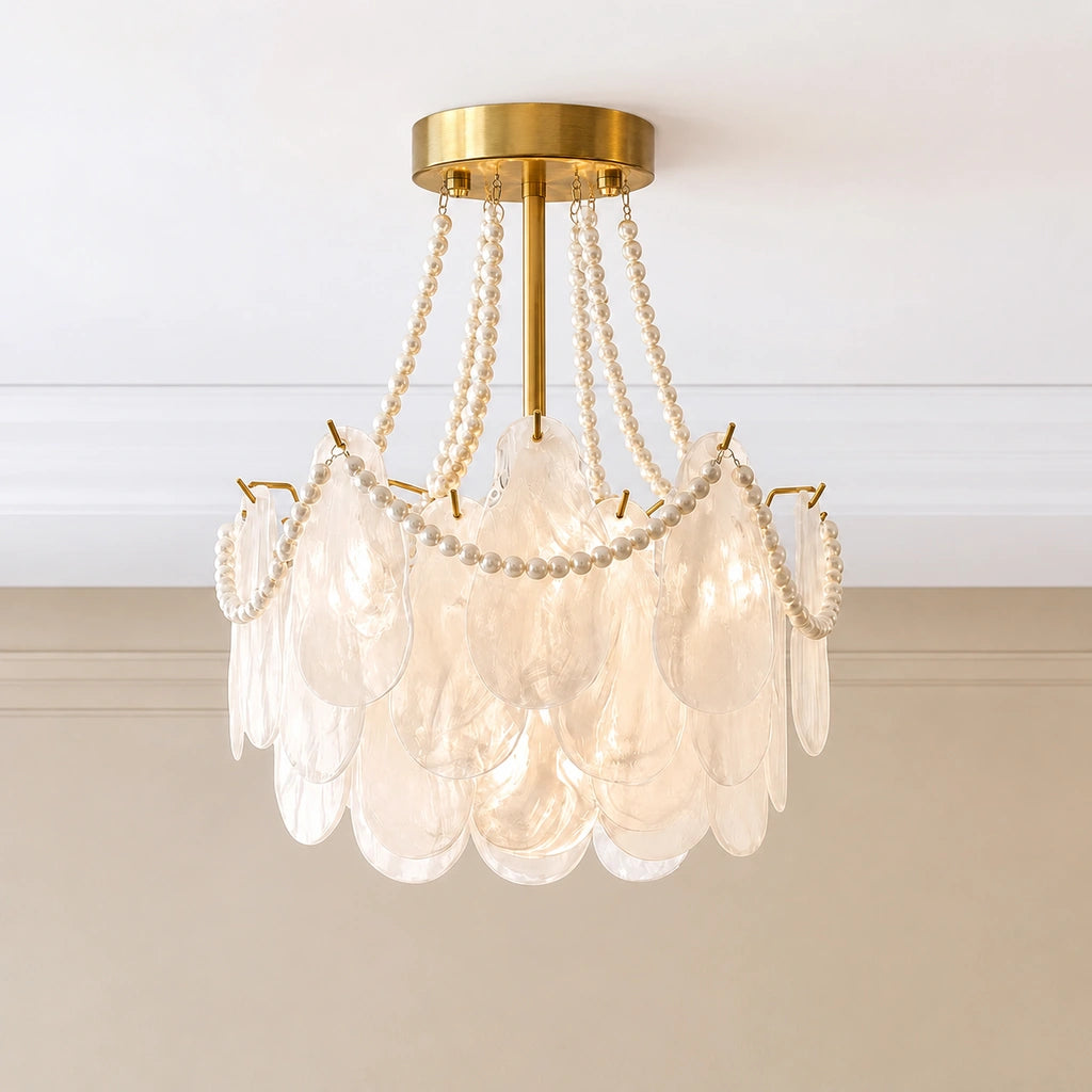 Wylowyn chandelier brushed brass base corrected - view 01