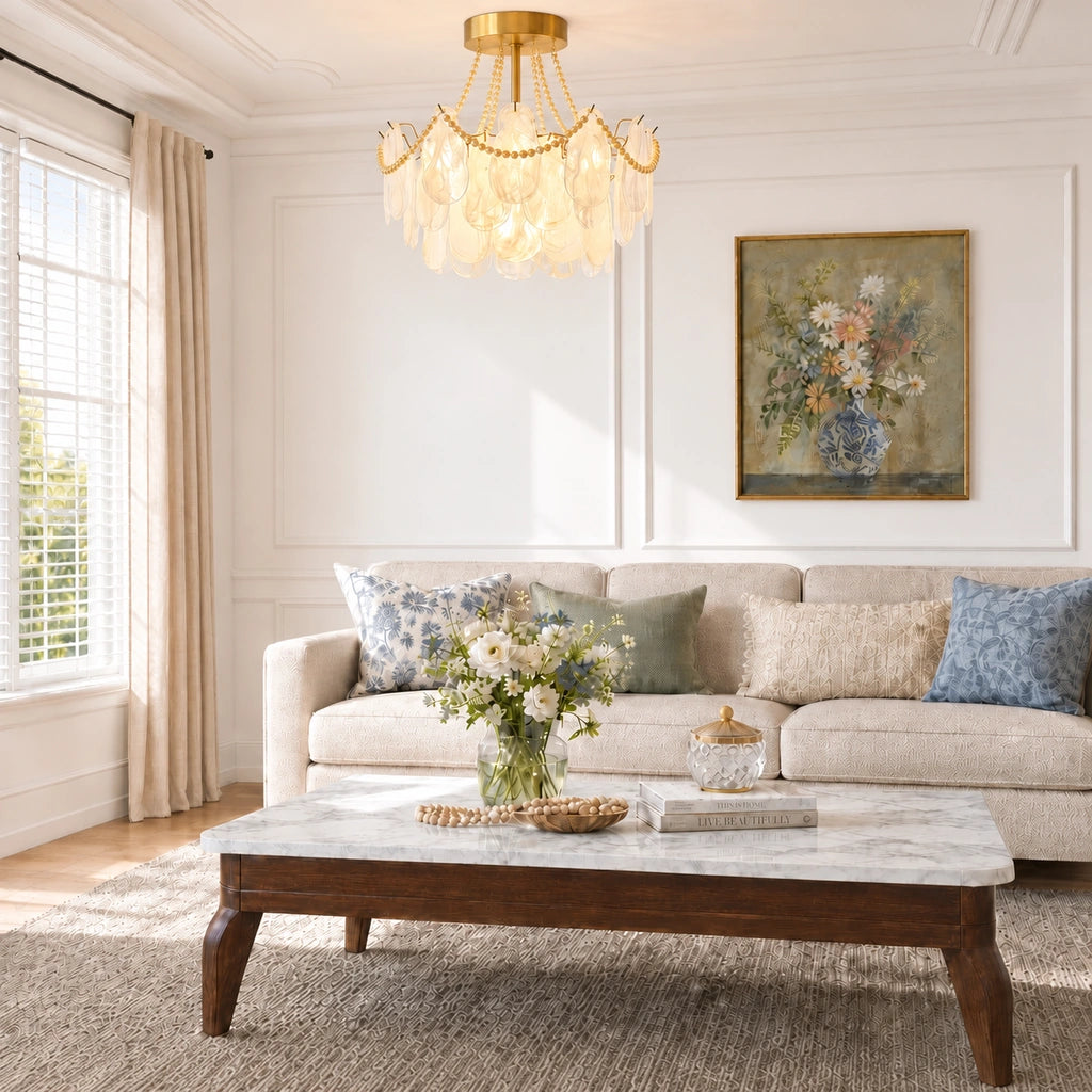 Wylowyn chandelier brushed brass base corrected - view 04