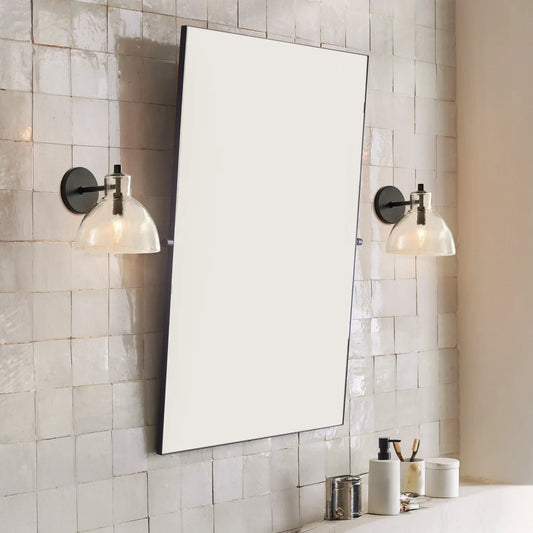 Xeno Antique Brass Recycled Glass Wall Sconce