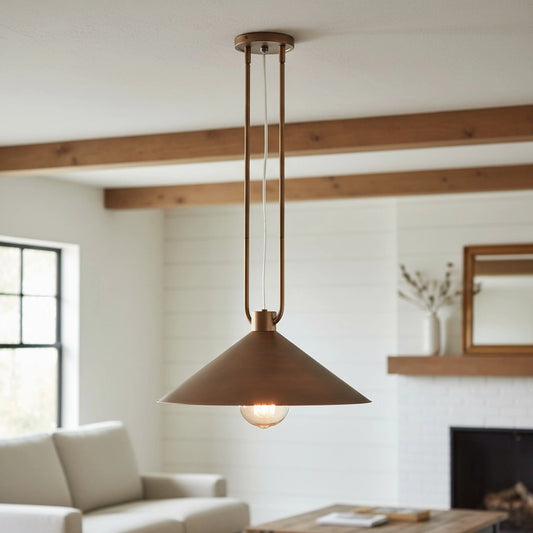 Zane Industrial Metal Cone Pendant Light
