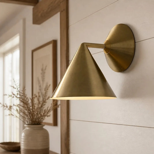 Zara Modern Elegant Cone Shade Wall Sconce