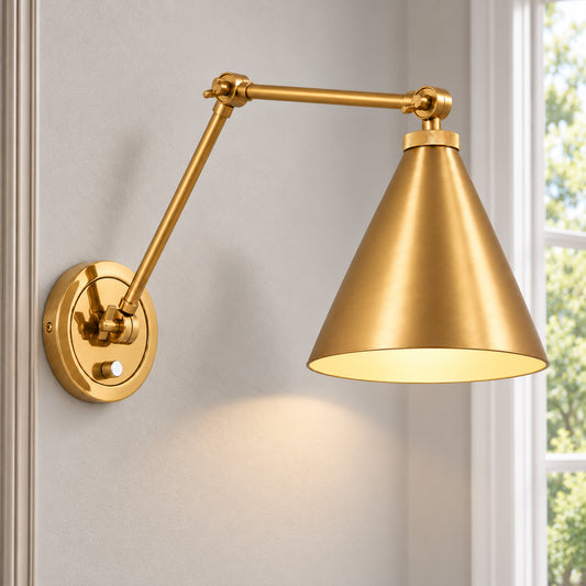 Zorya Industrial Metal Swing Arm Wall Sconce