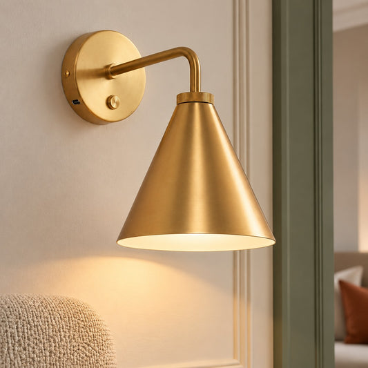 Zorya Industrial Metal Tapered  Wall Sconce