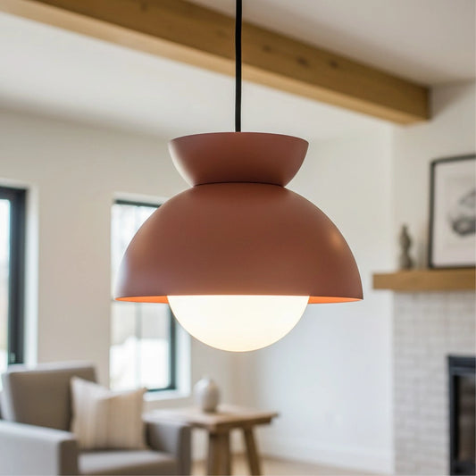 Zosia Minimalist Metal Half-Dome Pendant Light