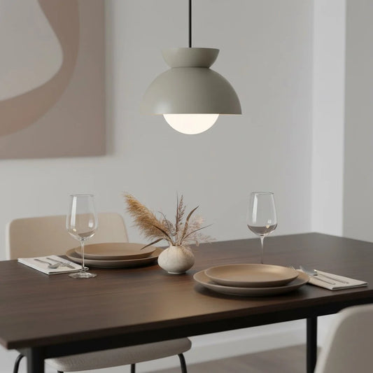 Zosia Minimalist Metal Half-Dome Pendant Light