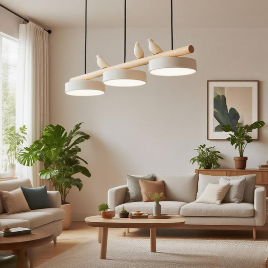 3-Light Nordic Macaron Bird Linear LED Island Pendant Light