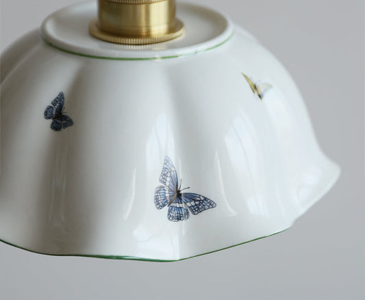 Flower Ceramic Wood Pendant Light - 115PL