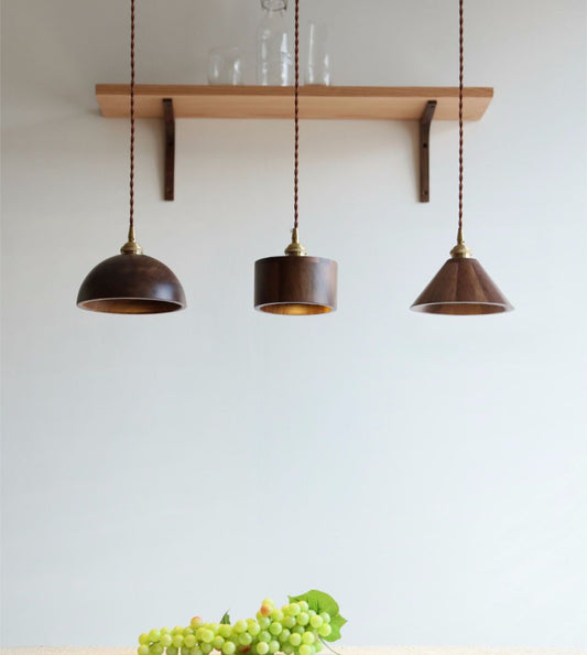 Walnut Wood Pendant Light - 106WPL