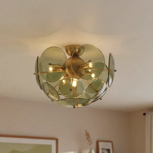 Baxter Vintage Hemispherical Glass Ceiling Lamp