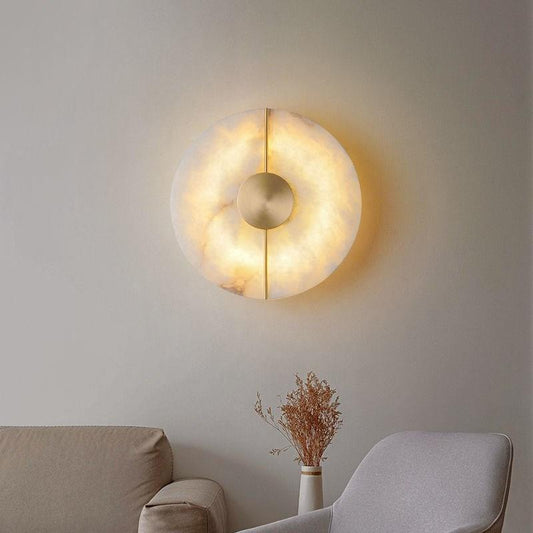Marble Alabaster Brass Wall Light - 206MWL