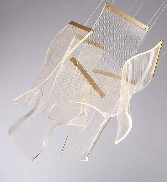 Waving Leaf Postmodern LED Chandelier - 1CH9