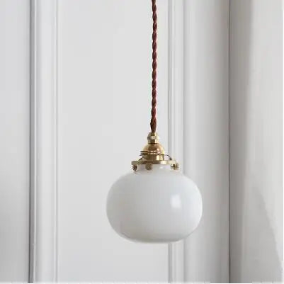 Nordic Glass Ball Pendant Light Dinning Living Room Vintage Hanging Lamp
