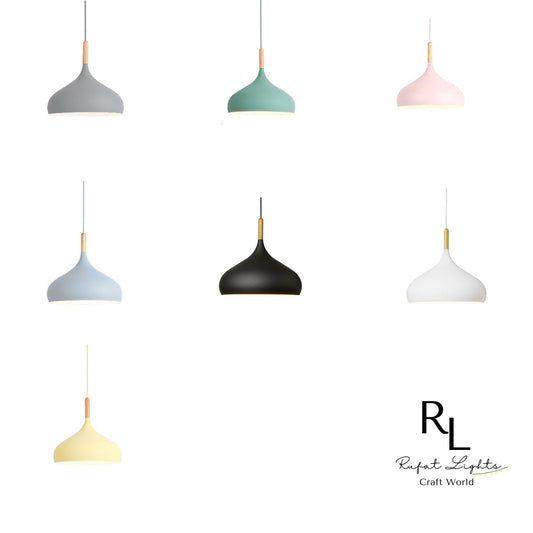 Nordic Wood Macaroon Lights Dining Area Lamps