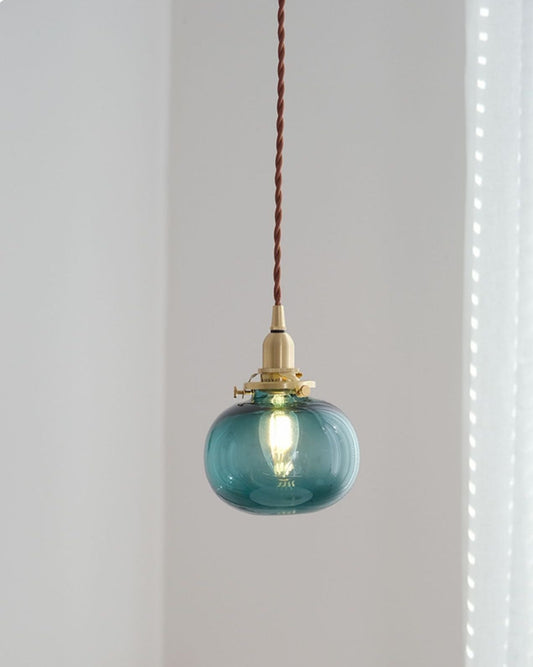 Ribbed Globe Glass Pendant Light - 228GPL