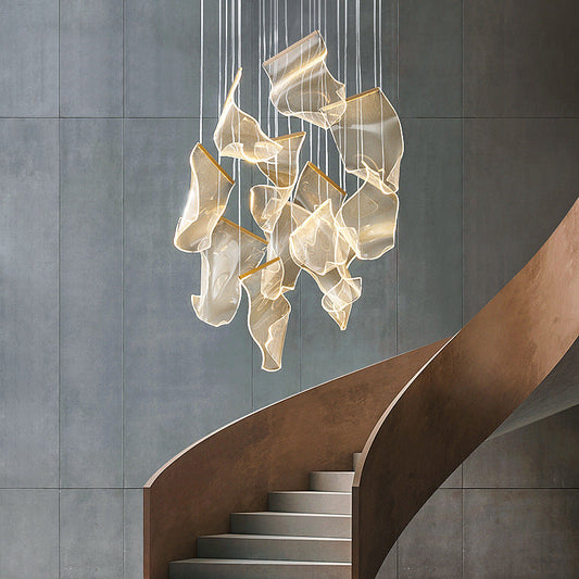 Waving Leaf Postmodern LED Chandelier - 1CH9