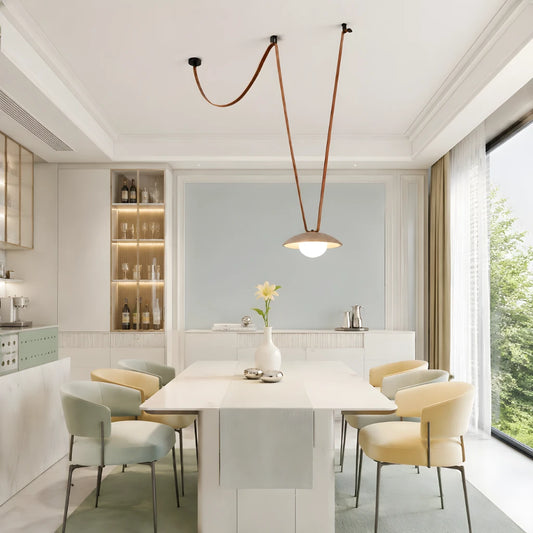 Bryvyn Modern Ceylon Travertine Belt Chandelier