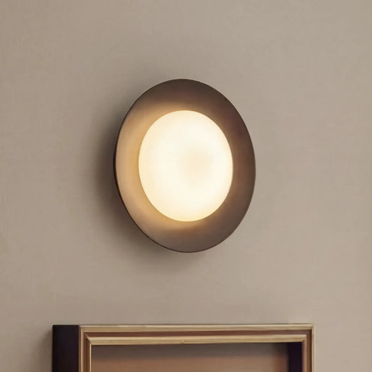 Baxter Modern Dimmable LED Opal Conical Glass Wall Lamp