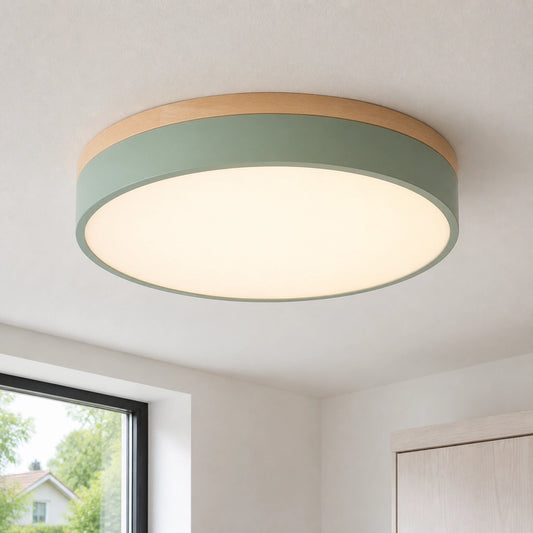 Wood Nordic Flush Ceiling Light - 101CL