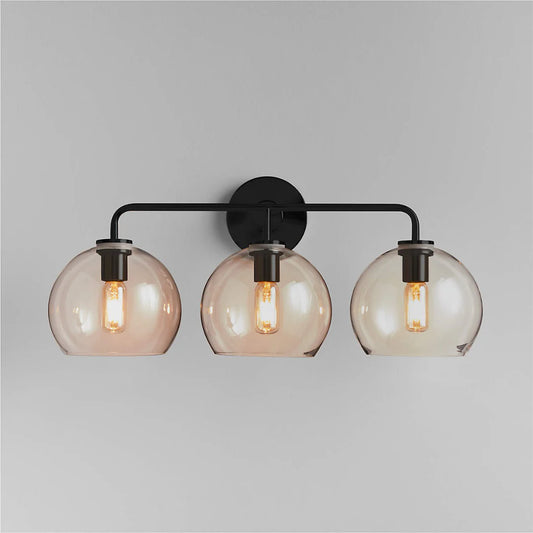 Orson Modern Glass Metal Ball Wall Sconce