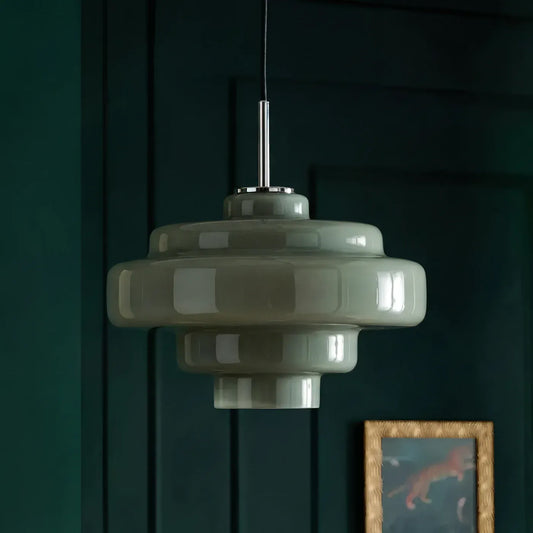 Vintage Muti-layer Orange Glass Pendant Light