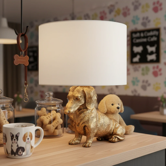 Mirel Vintage Fabric Metal Animal Shaped Table Lamp For Bedroom
