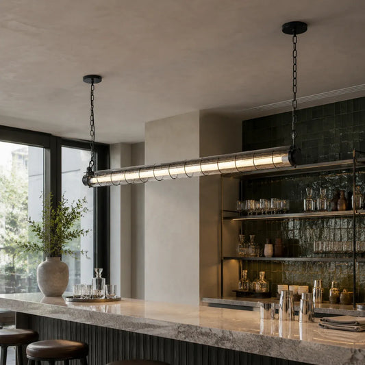 Idra Industrial metal Linearity Chandelier