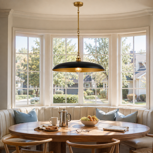 Retro Saucer Shade Metal Pendant Light