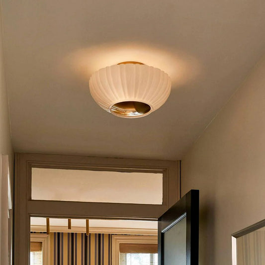 Amaris Modern Milk Glass Flush Ceiling Light