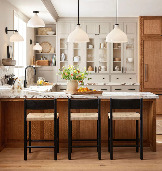 Modern Milk Glass Pendant Light