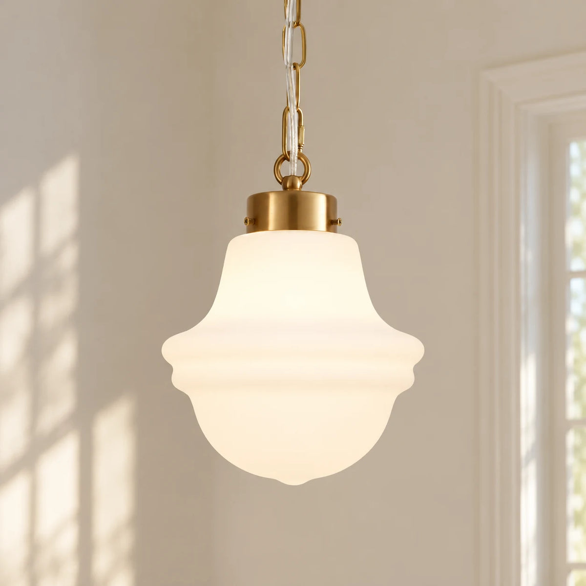 Liora pendant, Antique Brass SKU hero, no canopy