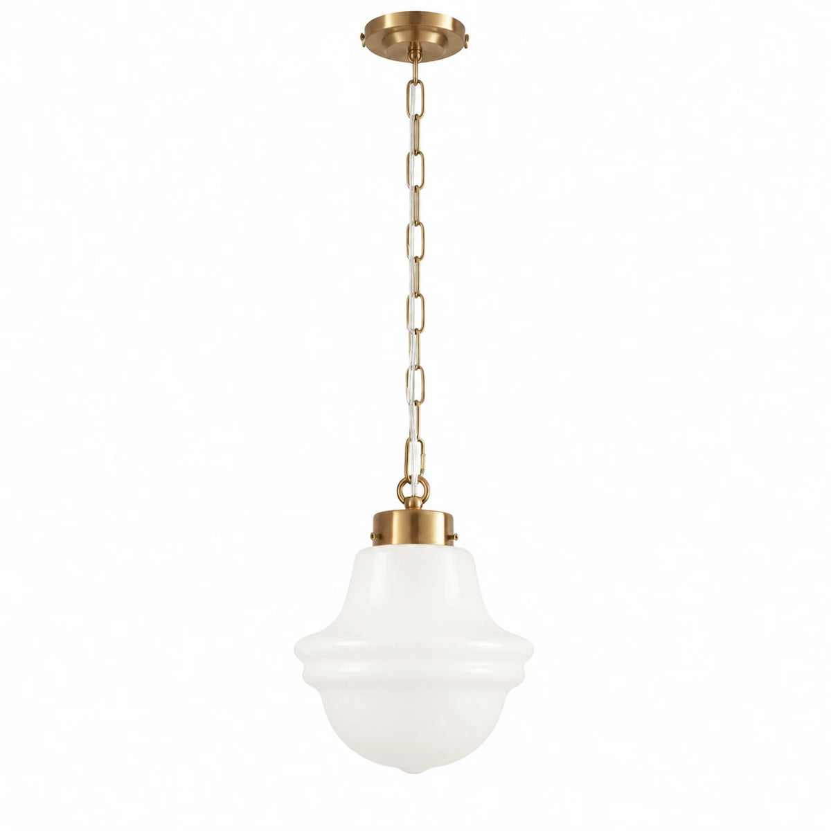 Liora pendant, Antique Brass switched-off white-background image
