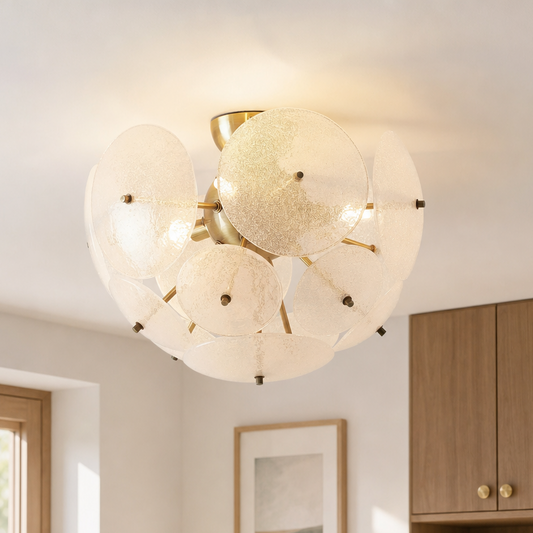 Cora Vintage Hemispherical Glass Ceiling Lamp