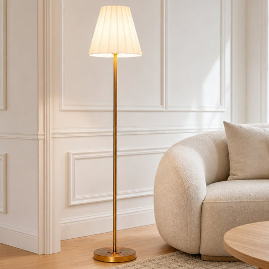 Grace Modern Tapered Shade Linen Floor Lamp