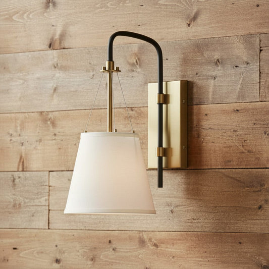 Isabella Modern Metal Linen Wall Sconce